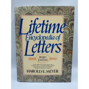 Lifetime Encyclopedia Of Letters Harold E. Meyer 1992 Hardcover Writing Guide